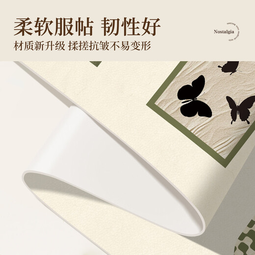 复古茶几垫2025新款可裁剪轻奢高感桌布免洗防水防油桌面保护垫 [ZD11964]云水禅心 40*60CM