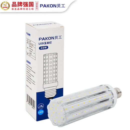 Beigong LED light bulb corn light bulb 28W white light E27 large screw chandelier property factory high-power light source high-brightness light bulb