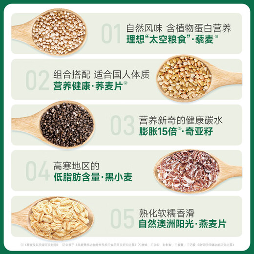 Suggested Chia Seed Quinoa Oatmeal 35g*30 Fitness Meal Replacement Instant Nutritional Breakfast Mixed Cereal Gift Box