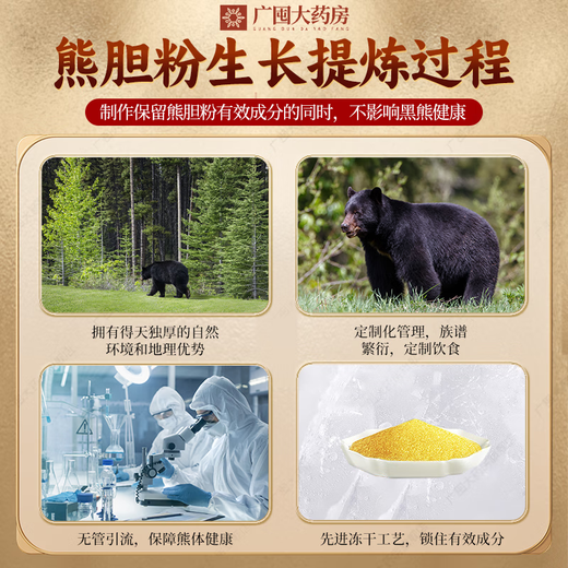 Beijing Tong Ren Tang Oso Bilis Polvo Oro Polvo 0.25g Oficial Auténtico Medicina Nacional Estándar OT Oro Bilis Grado Medicina Rey Grado Oro Púrpura Oso Bilis Polvo Higado liofilizado Protector y nutritivo Tc Medicina herbaria china Piezas 4 Cajas 0.25g * 28 Botellas + Tres Regalos Paquete de tratamiento de caja de regalo grande