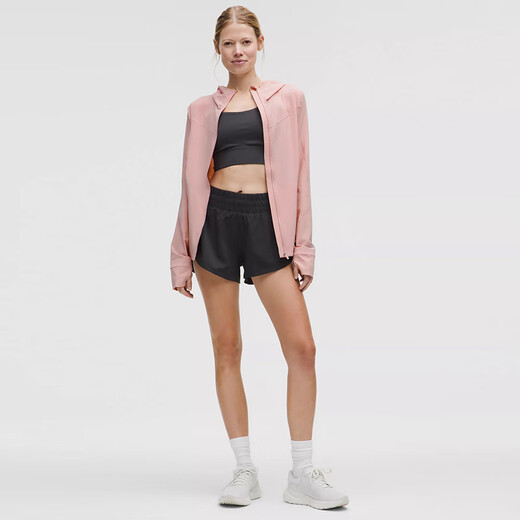 lululemon丨Mist Over 女士运动夹克 拒水 防晒 LW4BSRS 朦胧粉 线上专售 XS /4