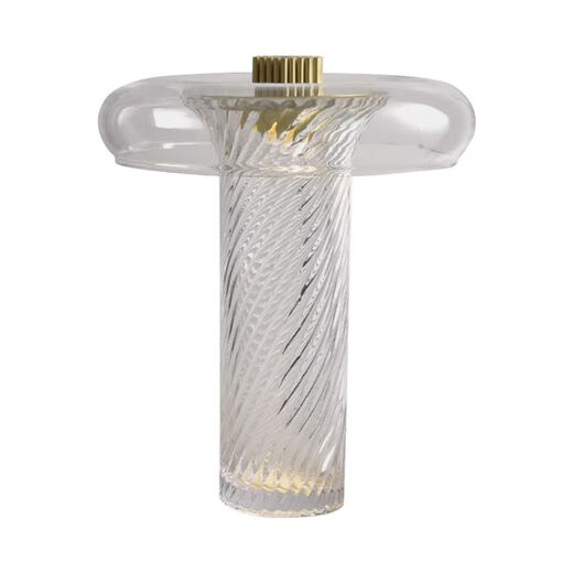 Nachteile leichte Dekoration Licht Luxus Schreibtisch Lampe Nordic Moderne einfache Glasdesigner Wohnzimmer Schlafzimmer Modell Zimmerlampe M1047 Rauchgrau großer Knopfschalter