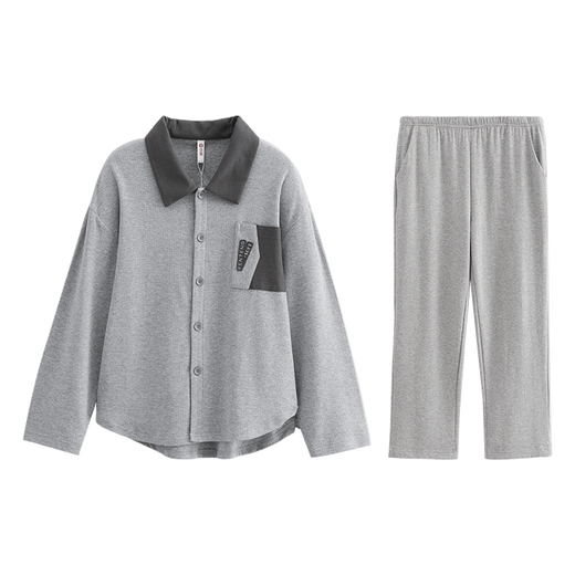 Fenton Pajamas Couple Fan Chengcheng's Same Style 2025 New Hyaluronic Acid 5A Antibacterial Moisturizing Star's Same Style Homewear Set Huahui-Men's 3XL