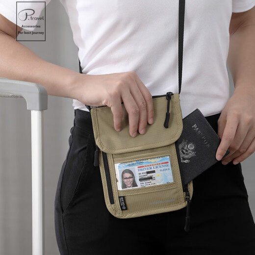 Enbaole RFID Passport antirrobo y bolsa de almacenamiento de identificación para viajar con una bolsa de teléfono móvil Crossbody Bolsa de bolsillo de bolsillo Negro se puede inclinar