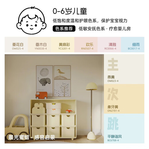 Pintura de Nippon para niños Antigormaldehyde Bamboo Charcoal Fabor y anti-molde Jingyaju Efecto completo Pintura de látex de la pared interior 15L/aproximadamente 21 kg set