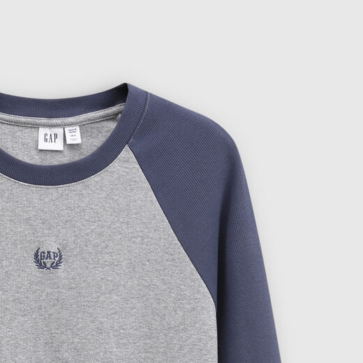 Gap Women's 2025 Autumn New Style Embroidered Logo Contrast Color Raglan Sleeve Slim Knitted Long Sleeve Top 792702
