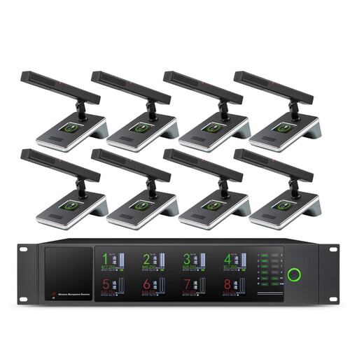 BEKRL wireless one-to-eight microphone BK-9738 wireless microphone high-end customization BK-9738 wireless one-to-eight conference square pole