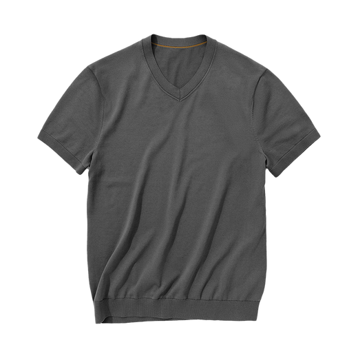 Mr. Bu Bu Bu bu v-Ausschnitt mit kurzer Farbe Kurzarm 2025 Frühlings- und Sommer Neue hautfreundliche coole T-Shirt Herren AF12119 Denim Blue 2xl __185