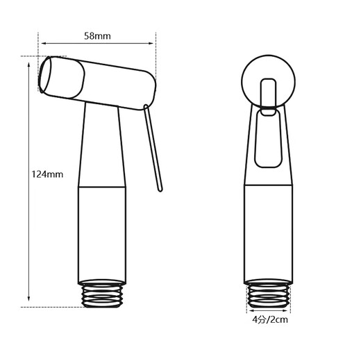 Dezhong spray gun high pressure water spray gun flushing water gun D61 304 stainless steel