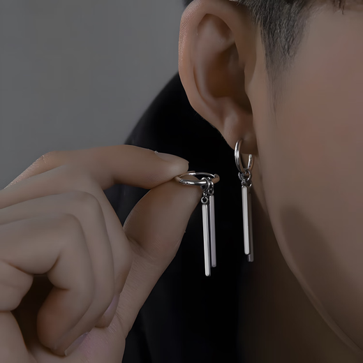 UOSU Sauron Earrings Men's Earrings Handsome Single Ear Hip-Hop Personalized Earrings Trendy Niche Versatile High-end Earrings Sauron Earrings Pair