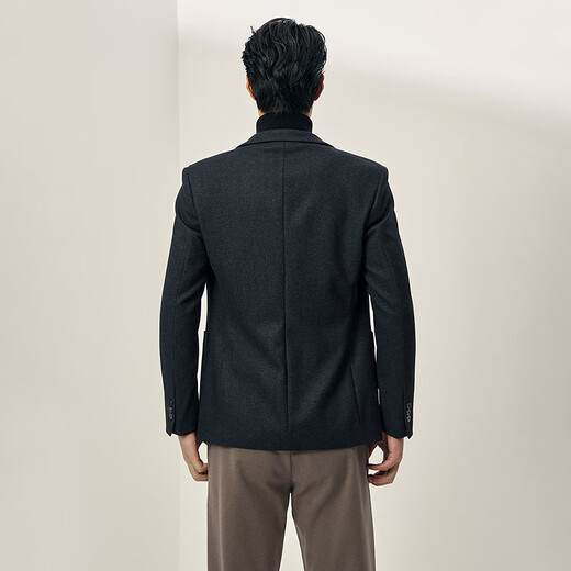 Heilan Home Suit Men's Fashion Velvet Stretch Slim Suit Jacket Men's Winter HWXAD4J160A Dark Gray Pattern G0 XL 175/96B Recommended 137~148Jin Jin equals 0.5 kg