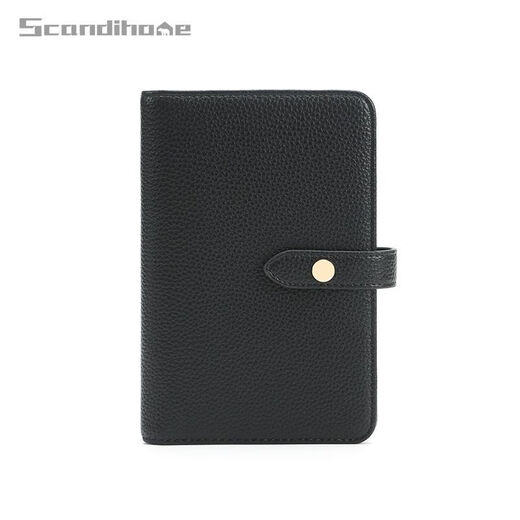 Simple PU ID package RFID anti-theft certificate storage package Travel passport card package Passport bag Air ticket passport folder Black