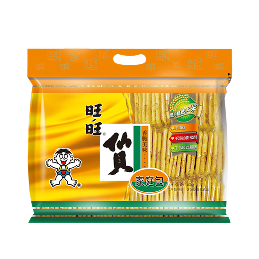 旺旺 仙贝 原味 400g 家庭装 休闲膨化食品饼干糕点 经典追剧小零食