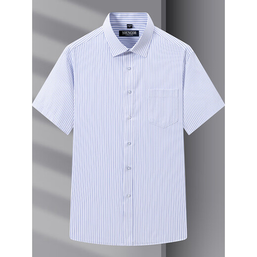 Yageor Flagship Official Store Summer New Men's Short à manches à manches courtes pour les affaires, sans fer et anti-rides, vêtements de travail respirants DX6623 38 [100-120Jin [Jin est égal à 0,5 kg]]]