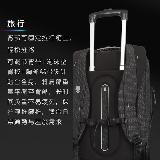 ALIENWARE AURORA外星人笔记本电脑包轻薄通勤多动能大容量电竞游戏旅行双肩背包 AW723P（17寸）