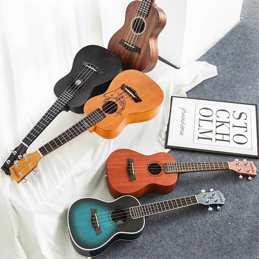 
He Jiagong Ukulele Beginner Beginners and Beginners for Girls' Introductory Vancouver 23-inch Small Guitar Children's Ocean Empire + Accessories + Tuner + Cotton Bag 23-inch