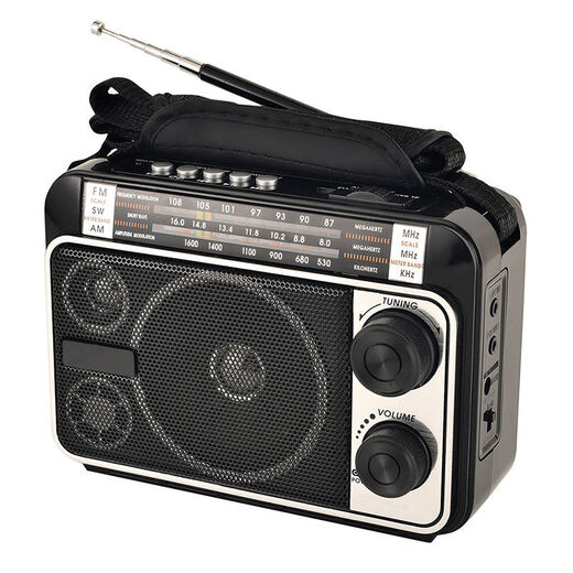 Original applicable full-band plug-in card multi-function Bluetooth radio portable elderly speaker precise frequency modulation mp3 full-band radio black Bluetooth model
