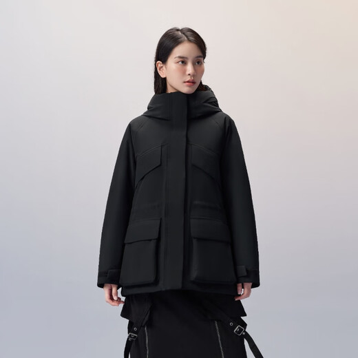 Bosideng Out of Stock Clearance Autumn and Winter Women's Down Jacket Fashion Casual Hooded Versatile Winter Warm Jacket Store Manager Recommendation Black 8056 M 165/88A