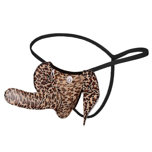 Universal Thong Men metidos en la sexo de leopardo de los hombres Tink ropa interior de un hilo paraugural para hombres Tink elefante Sports Sports Student LEOPARD EL TAMAÑO