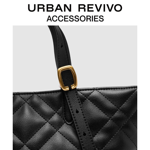 URBAN REVIVO【HOT】2025秋季新款女士小香手提斜挎包UAWB50229 黑色