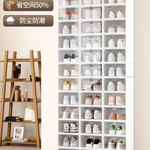 Transparent shoe box storage box plastic artifact shoe rack for college dormitory shoes storage space-saving multi-layer upgraded women's door - transparent buy 6 with 6 in total 12 pieces value pack* 0x0x0cm
