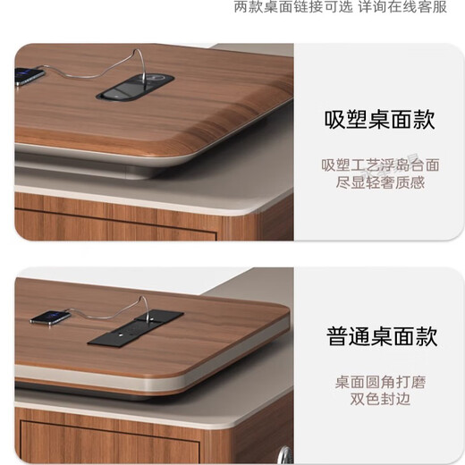 Yuzhu light luxury high-end boss desk desk simple modern leadership office furniture president manager desk and chair combination 1.8 meters boss desk