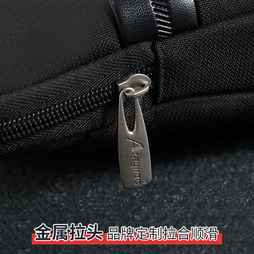 Onte Thickened Business Bag Briefcase Large Capacity 15.6 Inch Computer Bag Briefcase Handheld Men's Firm File Bag Custom Briefcase 841 Black File 1 [Previous Zipper Bag Thickened Wear-resistant Water Splashing resistant]