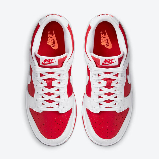 Nike (Nike) [trendy] Herrenschuhe Dunk Low Retro Low Top Reversing White und Rot-Slip, Wear-Resistant Lightweight Casual Board Schuhe DD1391-600 40