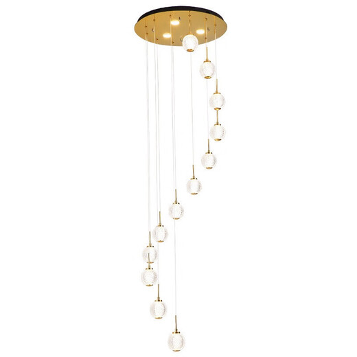 OPP (Opple) 2025 Neue moderne einfache Villa Duplexgebäude hohl Spiralhaus Lange Kronleuchter kreativer minimalistischer Loft Pick 9276-Diameter 800-20 Kopfhöhe 3600 mm-drei