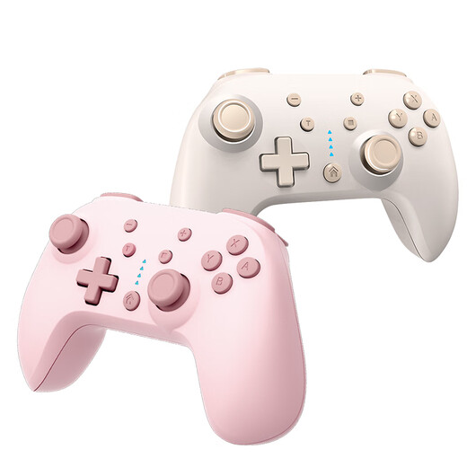 Oloy switch game controller colorful wireless bluetooth vibration gyroscope somatosensory pc computer Nintendo universal pro handle children girls ns game mini mini hand cream white
