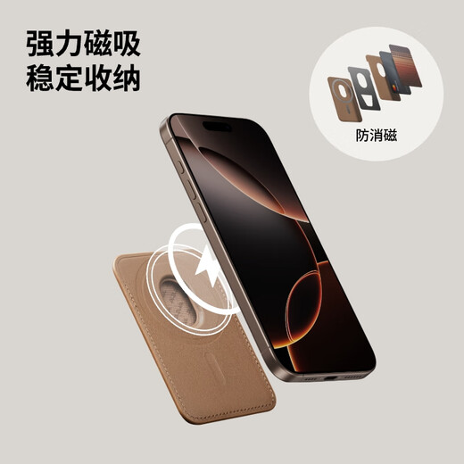 PITAKA is suitable for magnetic suction mobile phones, Apple iPhone 16/15 series MagSafe mobile phones, aramid fiber magnetic suction card holders, bank card ID holders, portable and lightweight dual-card card holders, black and gray