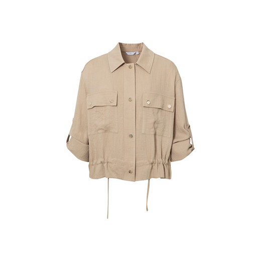 Eifli (Eifini) Eifli Wuli Imitation Textur weiche hautfreundliche Kurzjacke 2025 SOMMER SOMMER VERKAUFTE STYLE VERSATILE PREIZER JACKE Hellbraune Vorverkauf [12. Juli] veröffentlicht M 100-115jin [Jin gleich 0,5 kg]