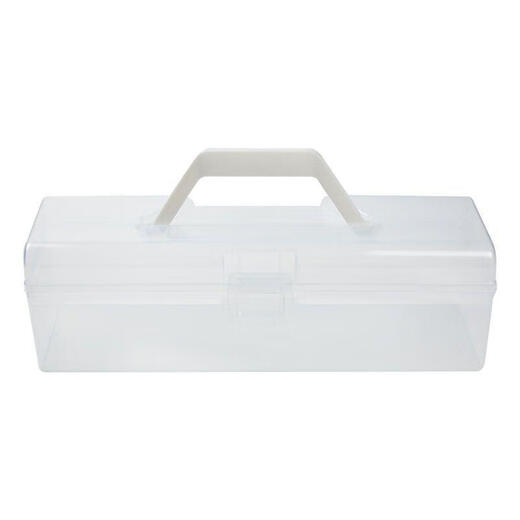Qiao Bo Lai transparent plastic fishing gear brush storage box thickened suitcase bag calligraphy tools household dust-proof storage box small portable simple style