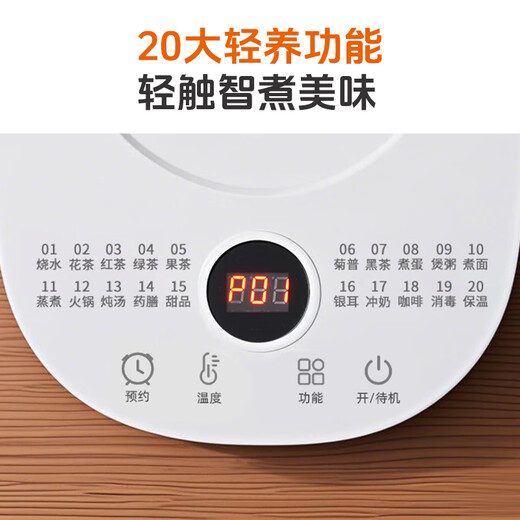 CHIGO health kettle, stew and teapot, 2025 new model, office, small, household, thermal insulation, 1.8L, large capacity, multifunctional electric kettle, kettle, standard 1.8L, anti-dry, food grade 304 stainless steel