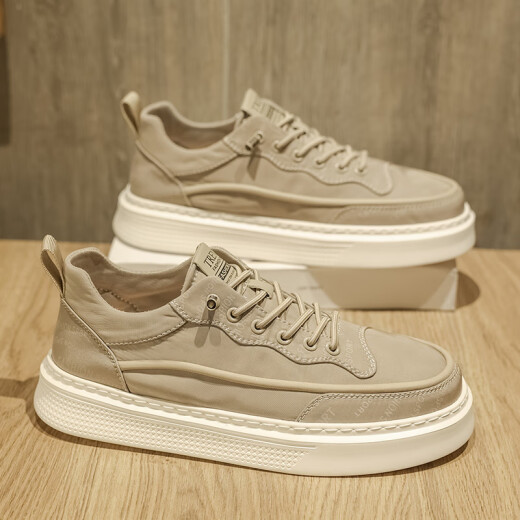 Top Gloria Canvas -Schuhe für Männer im Sommer neuer Stil atmungsaktiv und komfortable faule Leute Pedal Casual Board Schuhe für Männer dicke alleinige Männerschuhe Aprikosenfarbe 39 39