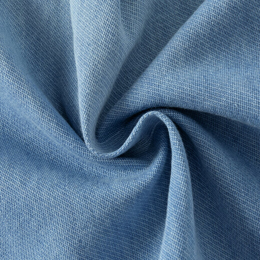 DAVE&BELLA children's denim shirt spring new boys hoodie pure cotton children's long-sleeved jacket baby clothes denim blue ready stock 80 cm (recommended height 73-80cm)