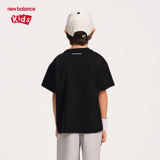 NEW BALANCE children's clothing for boys and girls 2025 summer new sports short-sleeved T-shirt ND7EF2Z283 130