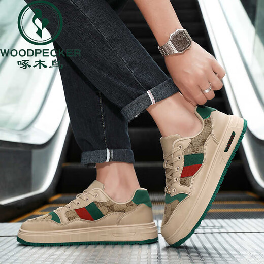 Woodpecker 2025 summer extra-large board shoes 45 original niche trendy shoes 46 sports casual shoes 47 retro light luxury men's shoes 48 6175 meters green 40