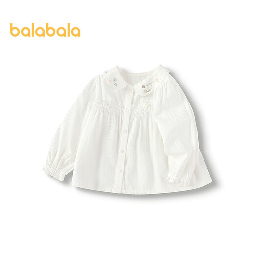 Balabala baby shirt sweet A-shaped girls long-sleeved top 2025 autumn clothing same style in shopping mall 201325102003