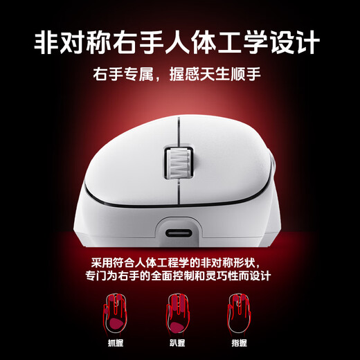 飞利浦（PHILIPS）猎装者F1无线鼠标游戏电竞鼠标办公鼠标蓝牙三模52g轻量化人体工学手感舒适cs2使命召唤WF13B 【PAW3311】猎装者F1 白色