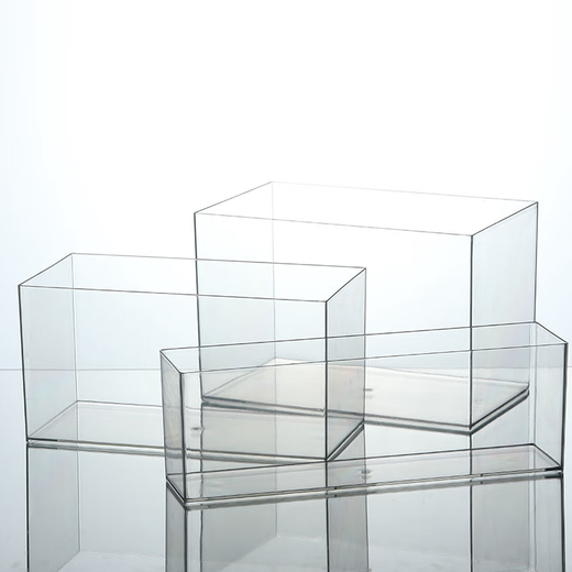 Yonghuan Andere Aufbewahrungsboxen transparente Acrylküchen -Stäbchen -Kosmetik Workstation Schreibwarengröße großer rechteckiger hoher Pumpe 4877 Seiten U Transparent Korb mittelgroß 1 pt hohe transparent