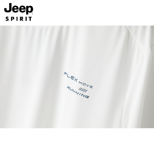 
JEEP SPIRIT ice silk mesh quick-drying round neck short-sleeved T-shirt men's summer thin breathable fashion youth sports and casual T-shirt C3BHT-HC9905A white XL 120Jin[Jin equals 0.5 kg]-140Jin[Jin equals 0.5 kg]