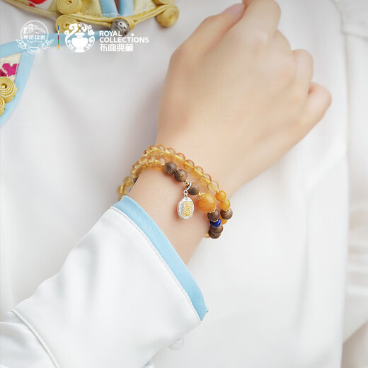 Potala Palace Citrine Agarwood Beeswax Bracelet for Men and Women 925 Silver Accessories Transfer Beads Amber Bracelet Birthday Gift