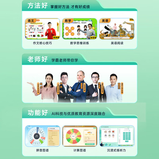 Youxuepai E100 learning machine student tablet 8G+256G 12.5-inch 2.5K high-definition eye-protecting large screen learning machine primary school junior high school high school new textbook textbook synchronization E100 JD Express 8G+8G+256G