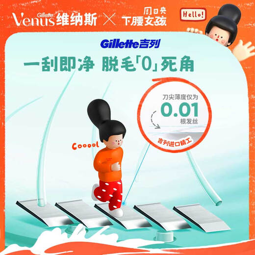 Gillette Venus Shaving Knife, Aloe Vera Sensitive Skin, 1 Knife Holder, 2 Knife Heads, Private Parts Hair Removal Knife, Special for Shaving Women