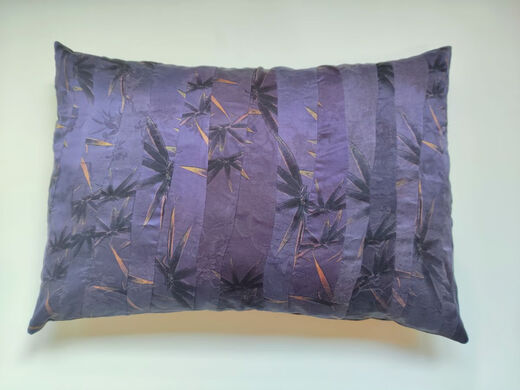 桑蚕丝 单面香云纱手工拼布枕套 抱枕套 靠垫套 不含芯 1048*48cm