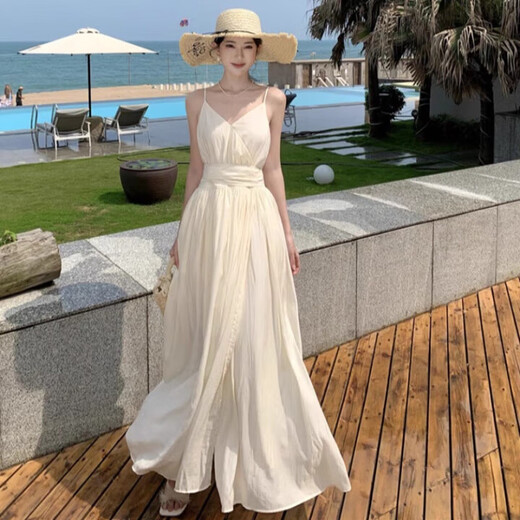 Miao Yijia White Kleid Frauenrock Sommer 2025 Neue High-End-Kleider am See