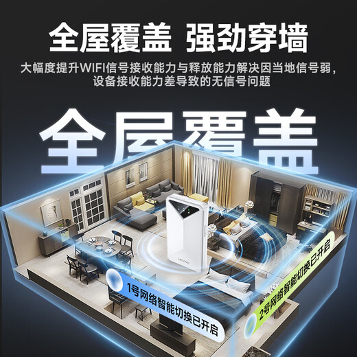 联想原装随身wifi6支持5G设备2025款移动无线上网卡双网免插卡全国通用网络无限流量便携式笔记本电脑 联想王炸【WiFi6Pro】顶级光纤网速|超长续航 支持5G/4G联想中兴等设备】2025新款|免插卡
