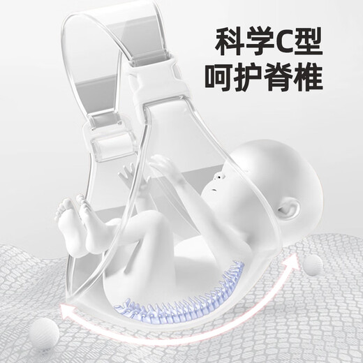 洽苒【德国】抱娃神器解放双手新生婴儿背带外出前抱式背娃小月龄 华夫格灰-透气款