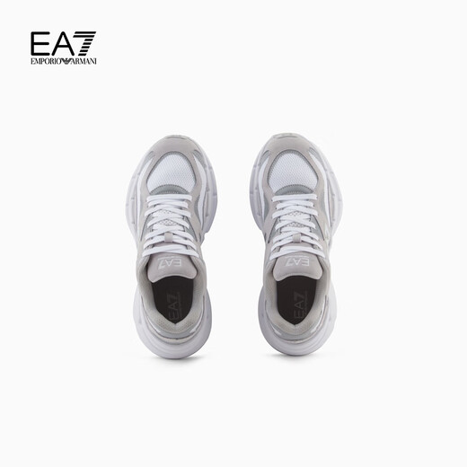 EMPORIO ARMANI/阿玛尼官方旗舰EA7/新款男女情侣户外休闲运动厚底老爹鞋 T680-白色/黑色 41.5 ( IT 8 | 41 1/3)